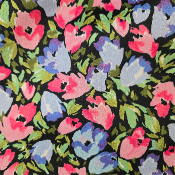 Zara Black Pink Pastel Floral Belted High Waisted Cottage Mini Skirt Size Small - Picture 6 of 8